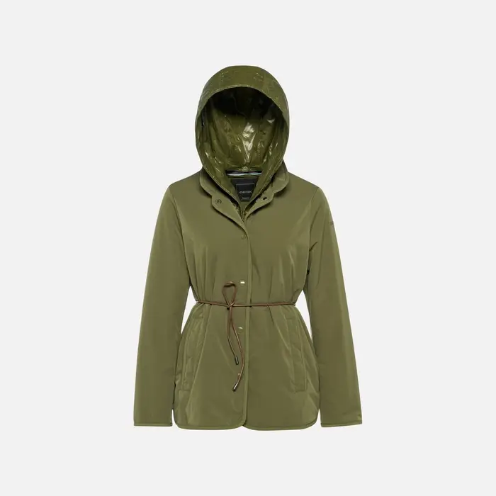 Geox Abbigliamento Plummery Donna Verde Oliva