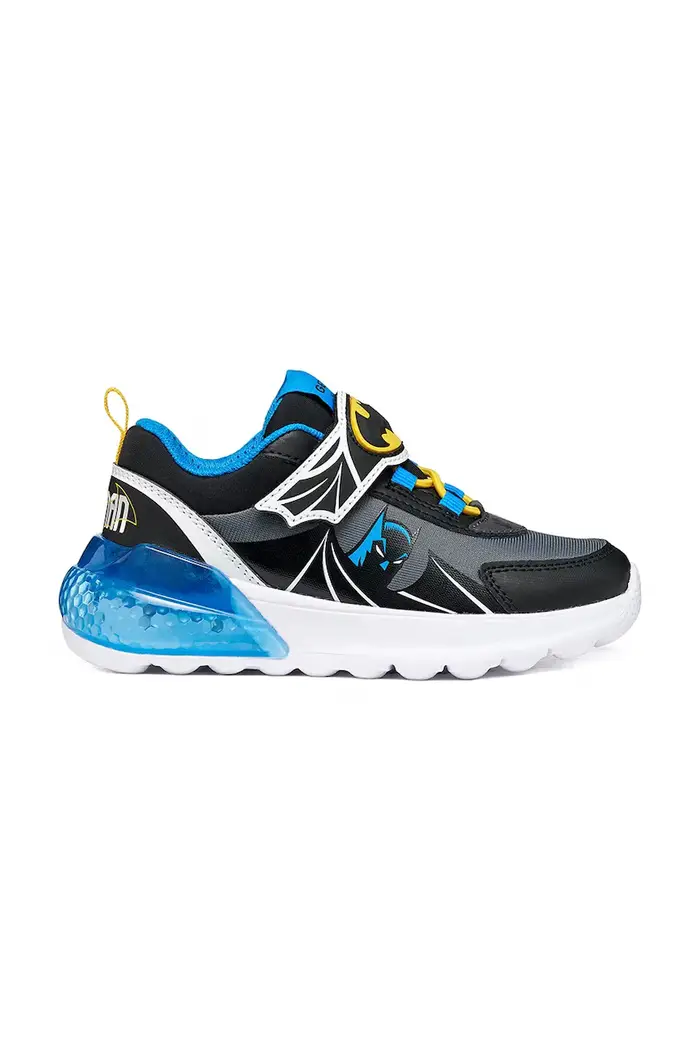 Geox ACTIVART ILLUMINUS Batman sneakers per bambini Nero