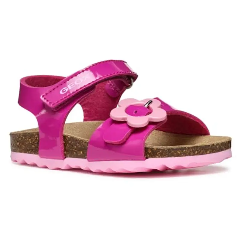 Geox B Sandal CHALKI Girl, Bambina, Dk Pink, 25 EU