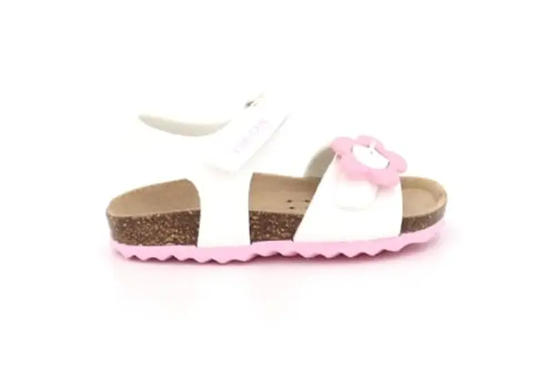 Geox B Sandal CHALKI Girl, Bambina, White, 26 EU