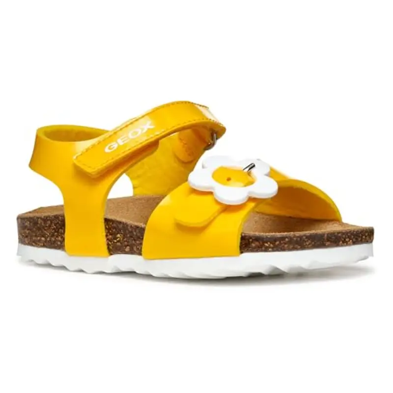 Geox B Sandal CHALKI Girl, Bimba 0-24, Yellow, 24 EU