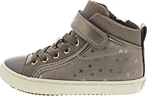 Geox J KALISPERA GIRL, Sneakers Bambine e ragazze, Grigio Smoke Grey, 27 EU