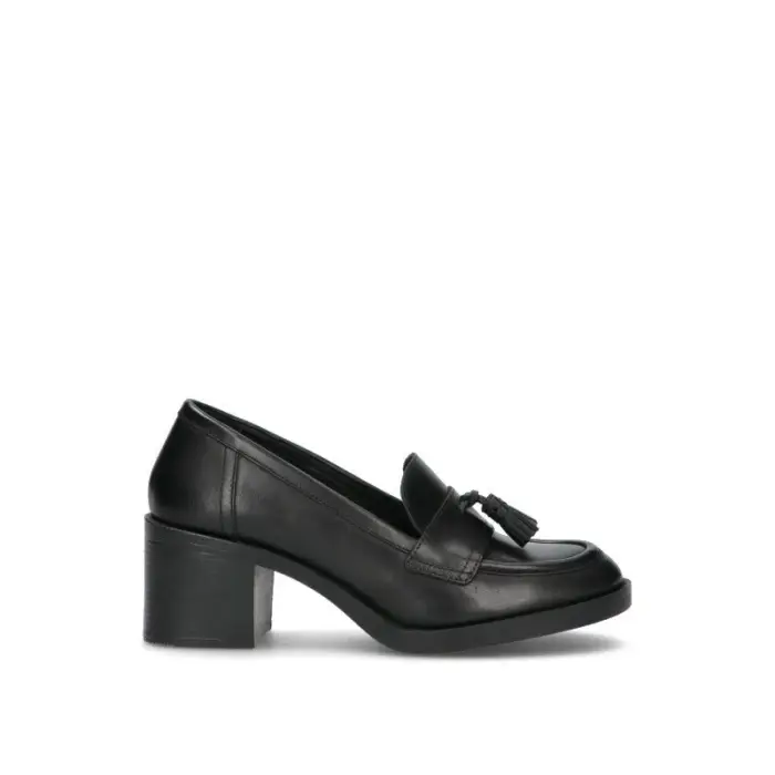 Mocassino donna nero in pelle Vario