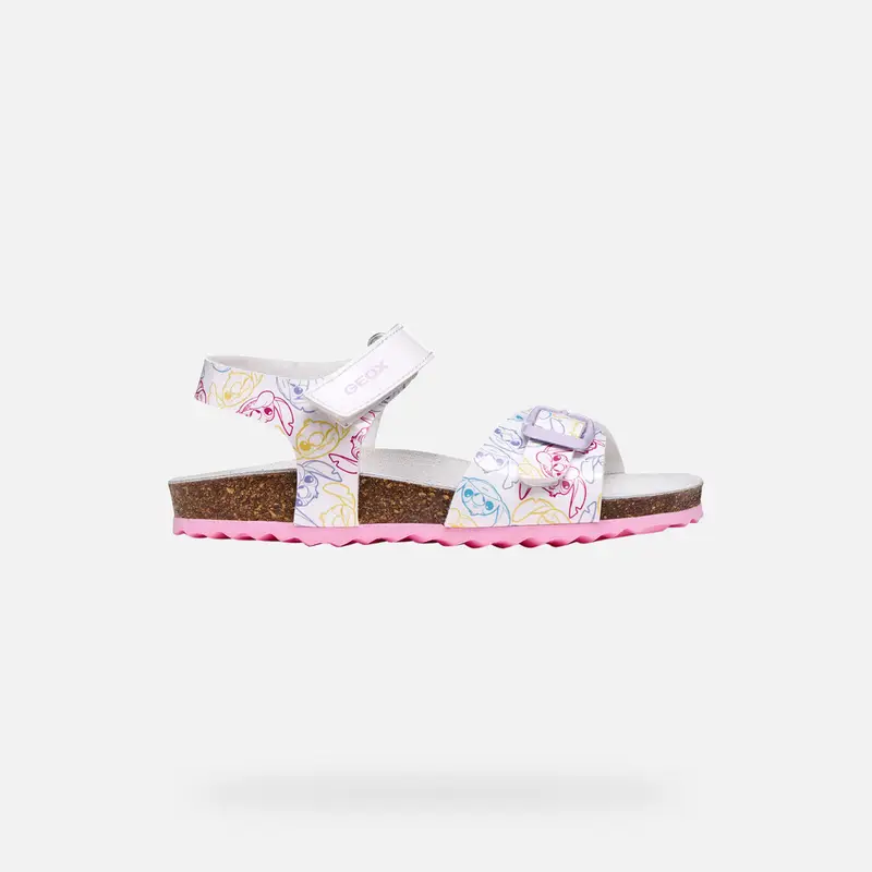 Geox Scarpe Adriel Bambina Bianco/rosa Scuro
