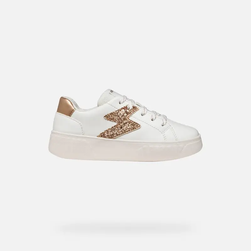 Geox Scarpe Mikiroshi Bambina Bianco/oro Rosa