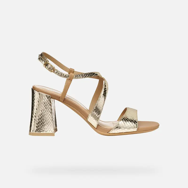 Geox Scarpe New Eraklia 80 T01 Donna Oro Chiaro/beige