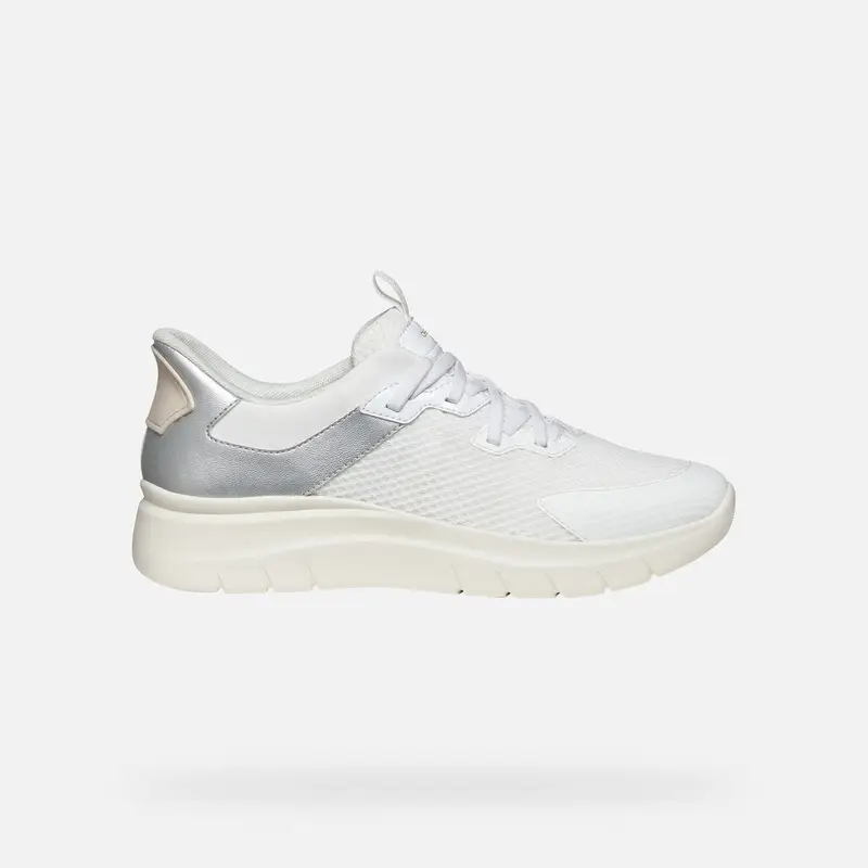 Geox Scarpe Plummery Plus Donna Bianco/argento