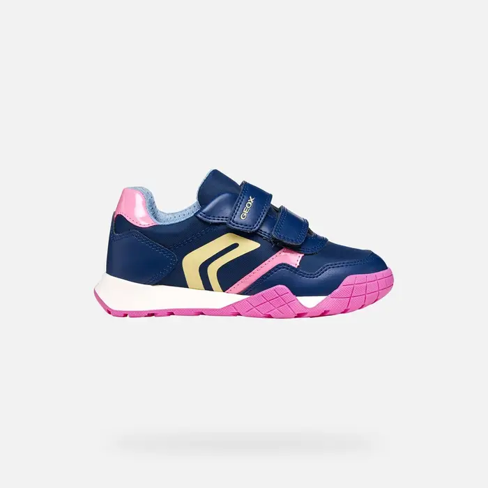 Geox Scarpe Rann-e Bambina Royal Blu Scuro/rosa