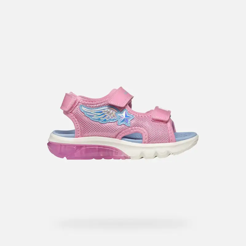 Geox Scarpe Sandal Ciberdron Bambina Rosa/azzurro Chiaro
