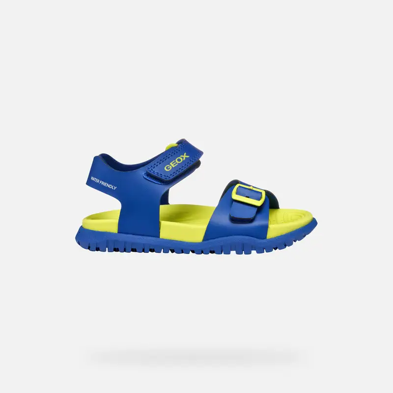 Geox Scarpe Sandal Fusbetto Junior Royal Blu/giallo Fluo