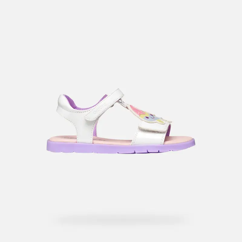 Geox Scarpe Sandal Joyfoot Bambina Bianco/lilla