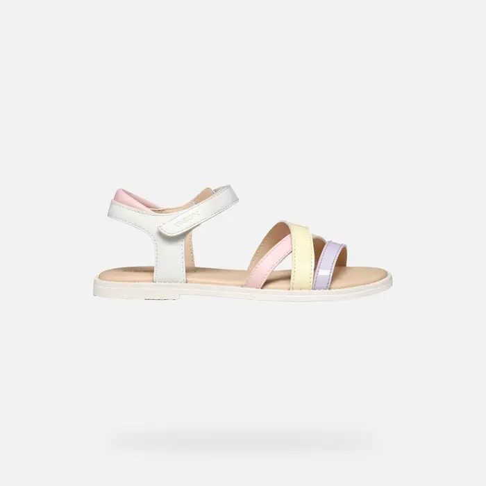 Geox Scarpe Sandal Karly Bambina Bianco/lilla