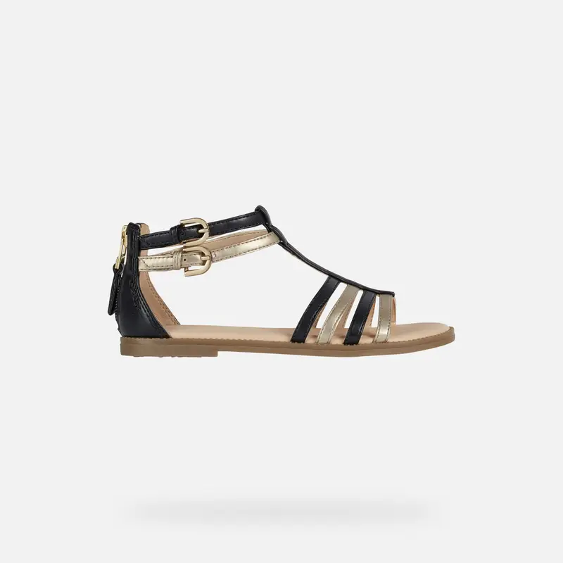Geox Scarpe Sandal Karly Bambina Nero/platino