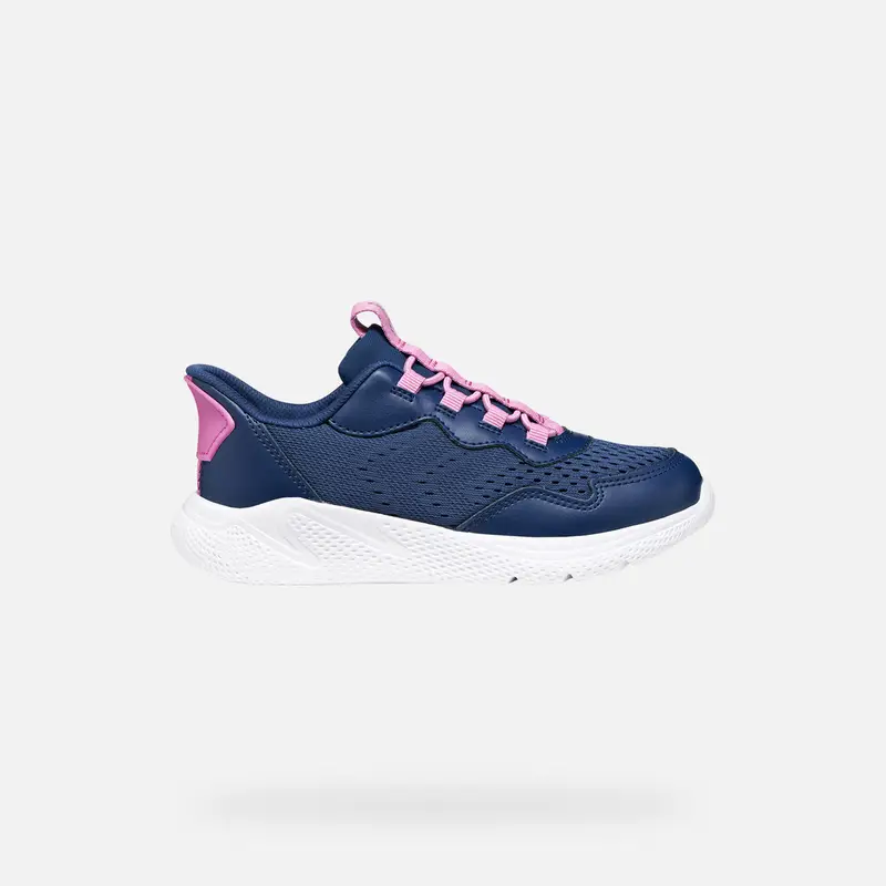 Geox Scarpe Sprintye Fast In Bambina Royal Blu Scuro/rosa Scuro