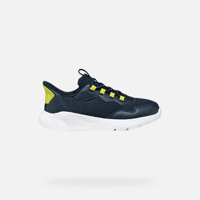 Geox Scarpe Sprintye Fast In Bambino Blu Navy/lime