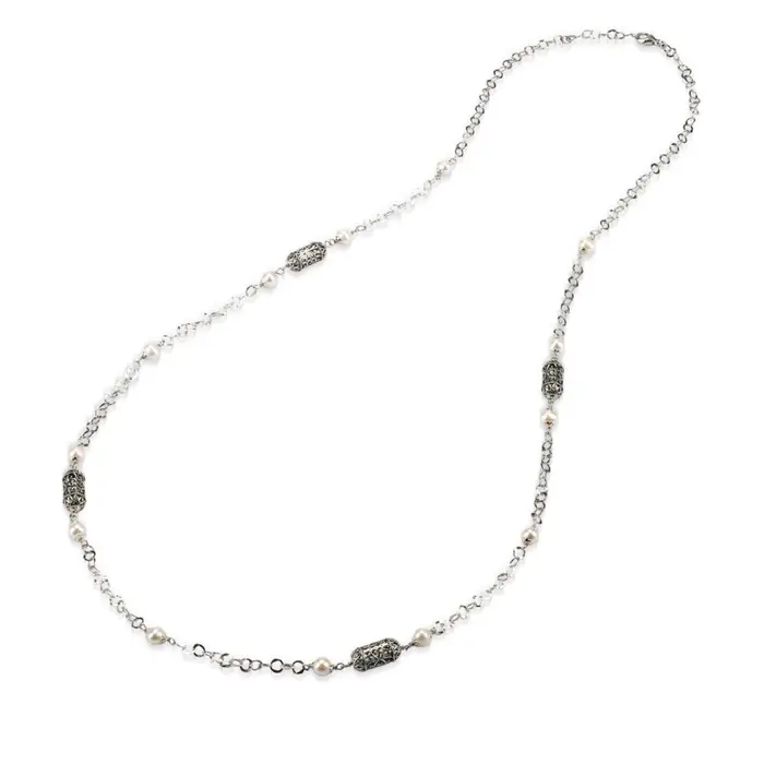 GERARDO SACCO Chanel In Arg 925/000 Elementi Traforati E Perle