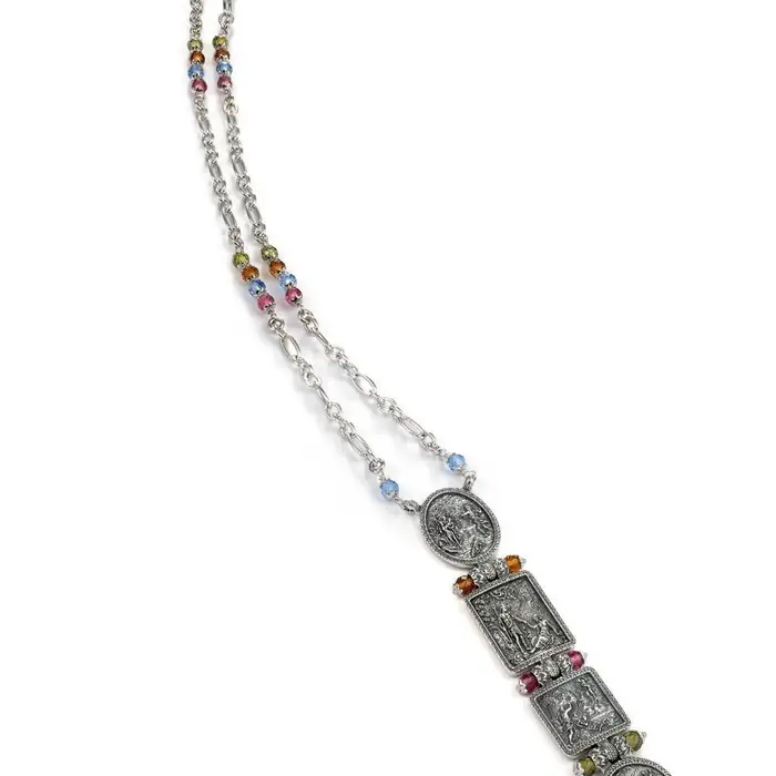 GERARDO SACCO Collana In Argento 925 Con Pietre