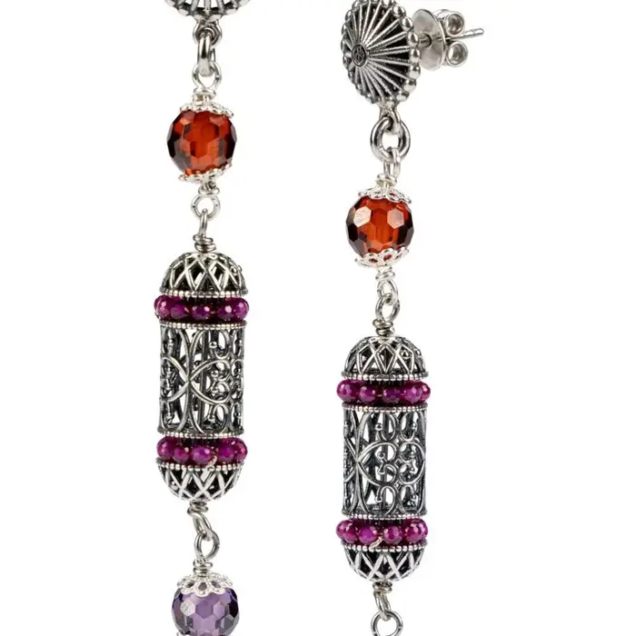 GERARDO SACCO Orecchini In Argento 925 Con Zirconia Cubica