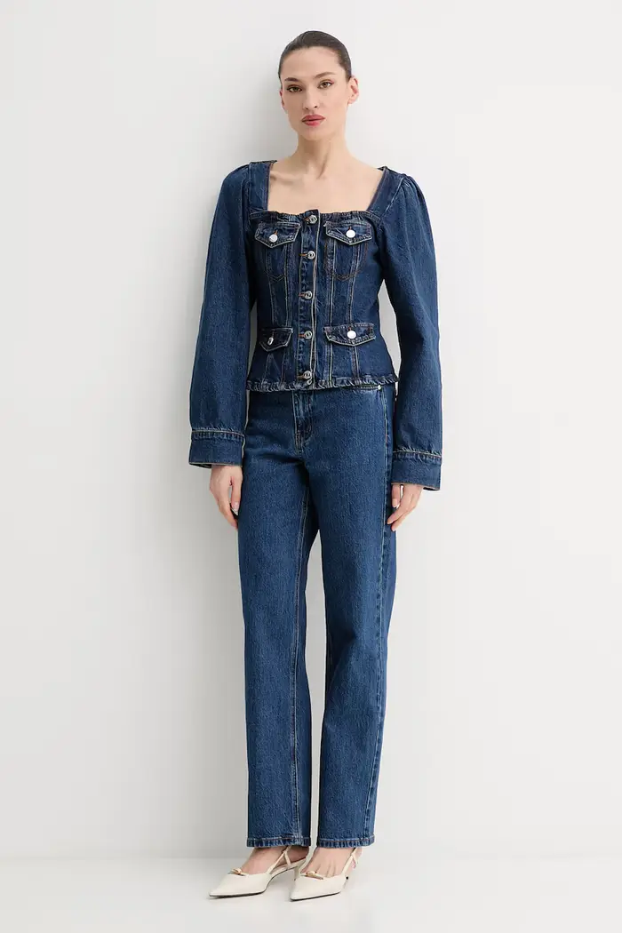 camicia da donna in jeans Blu navy
