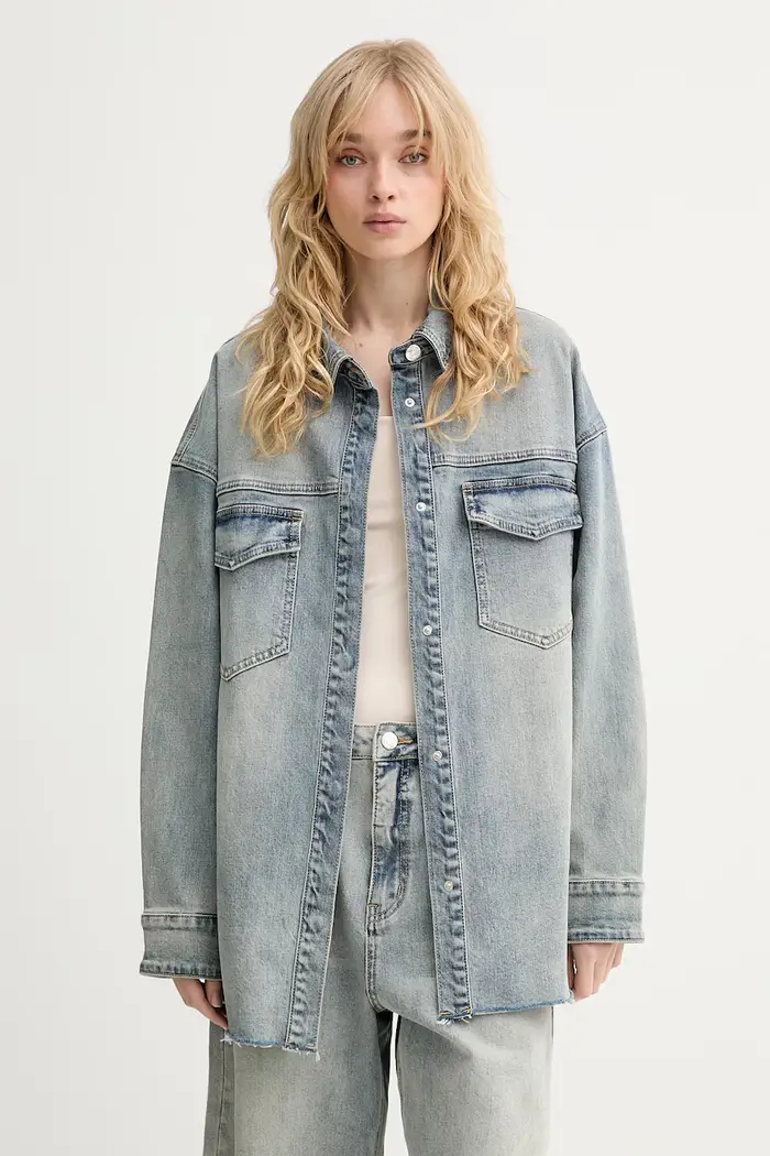 camicia da donna in jeans GZnoma Blu