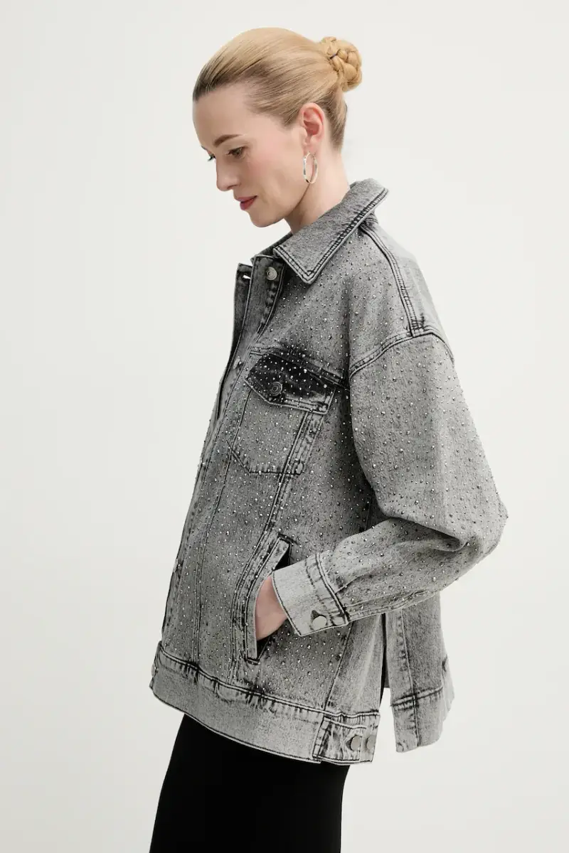 Gestuz giacca di jeans colore grigio 10910099