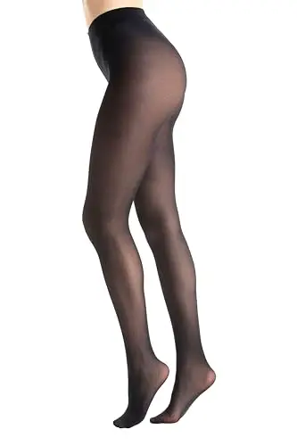 Gi&Gi Collant da donna coprente 50 denari con morbida microfibra, fascia in vita comfort e tassello in cotone N.1700