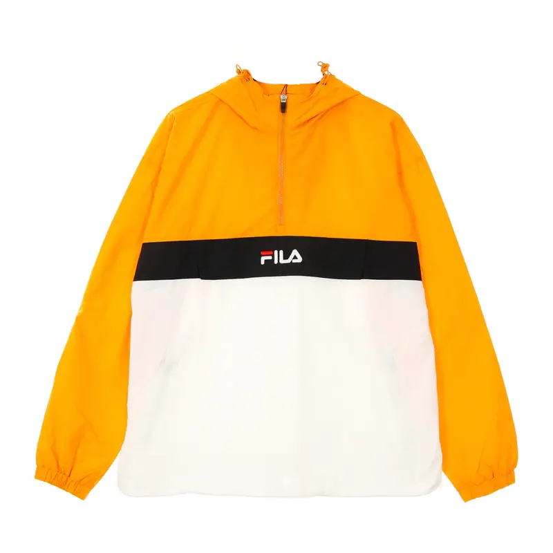 Fila Giacca a Vento Infilabile Uomo Elmo Woven Anorak Flame Orange/bright White/black