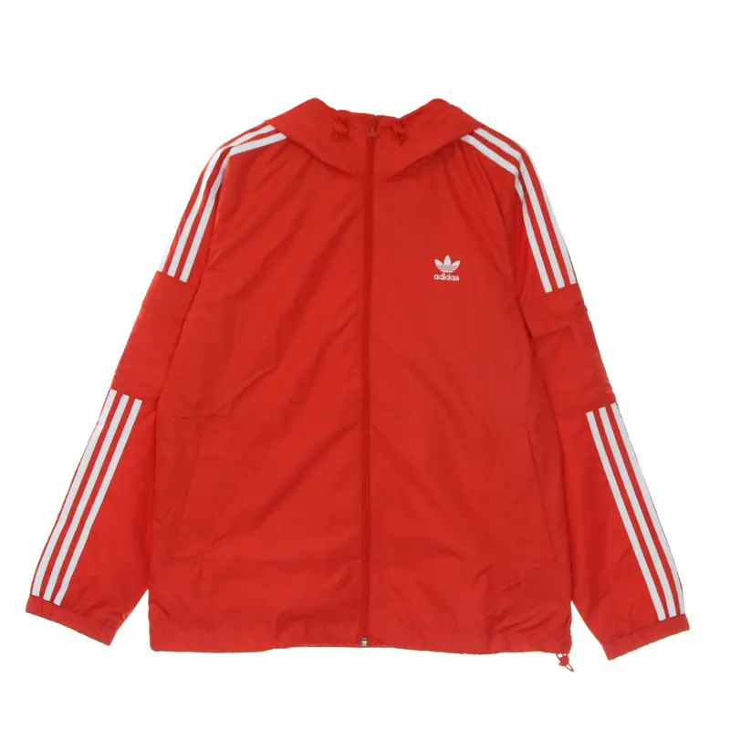 Adidas Giacca a Vento Uomo 3 Stripes Classic Adicolor Windbreaker Red
