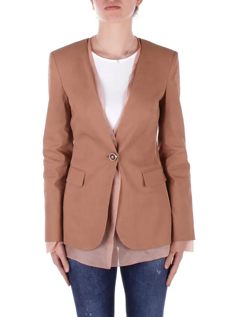 PINKO Giacca Donna Marrone Gallina giacca lino stretch