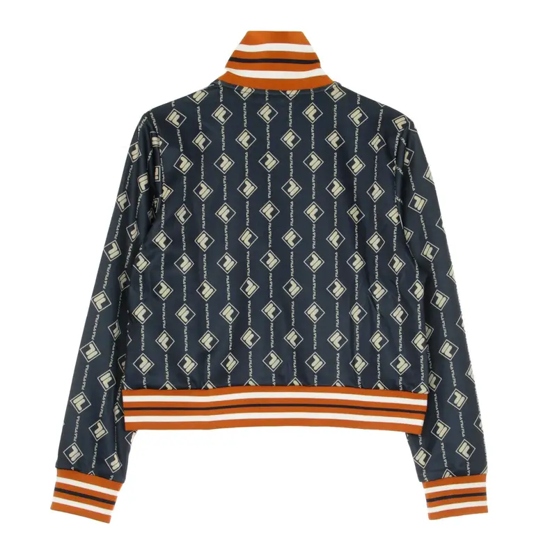 Fila Giacca Tuta Donna Hamo All Over Print Jacket Black Iris/cinnamon Stick