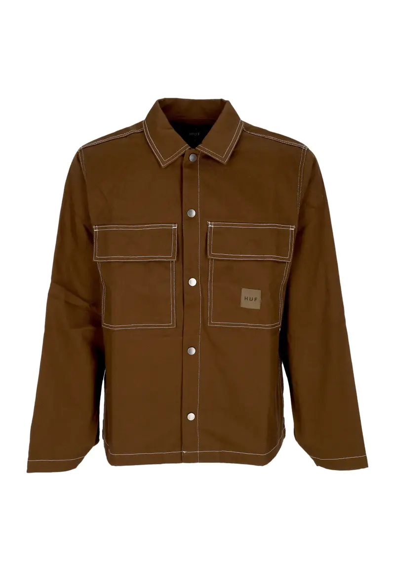 HUF Giacca Workwear Uomo Mason Shacket Espresso