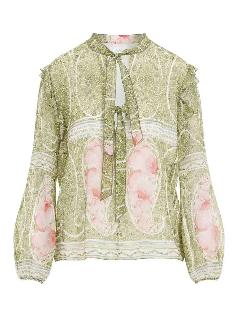 Giambattista Valli Camicetta stampata Verde