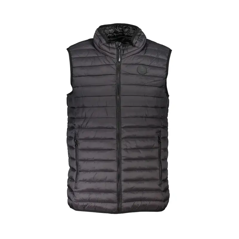 Gian Marco Venturi Smanicato Uomo Nero con Zip e Logo