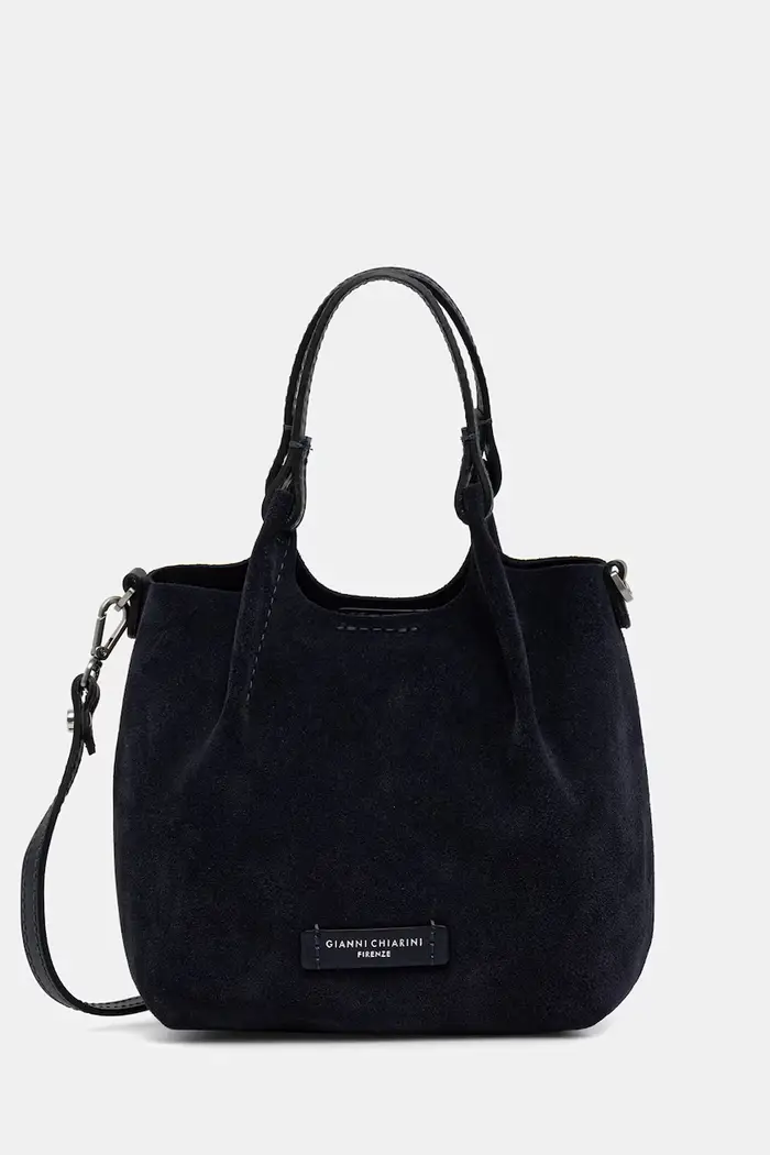 Gianni Chiarini borsa a tracollo da donna in camoscio DUA Blu navy