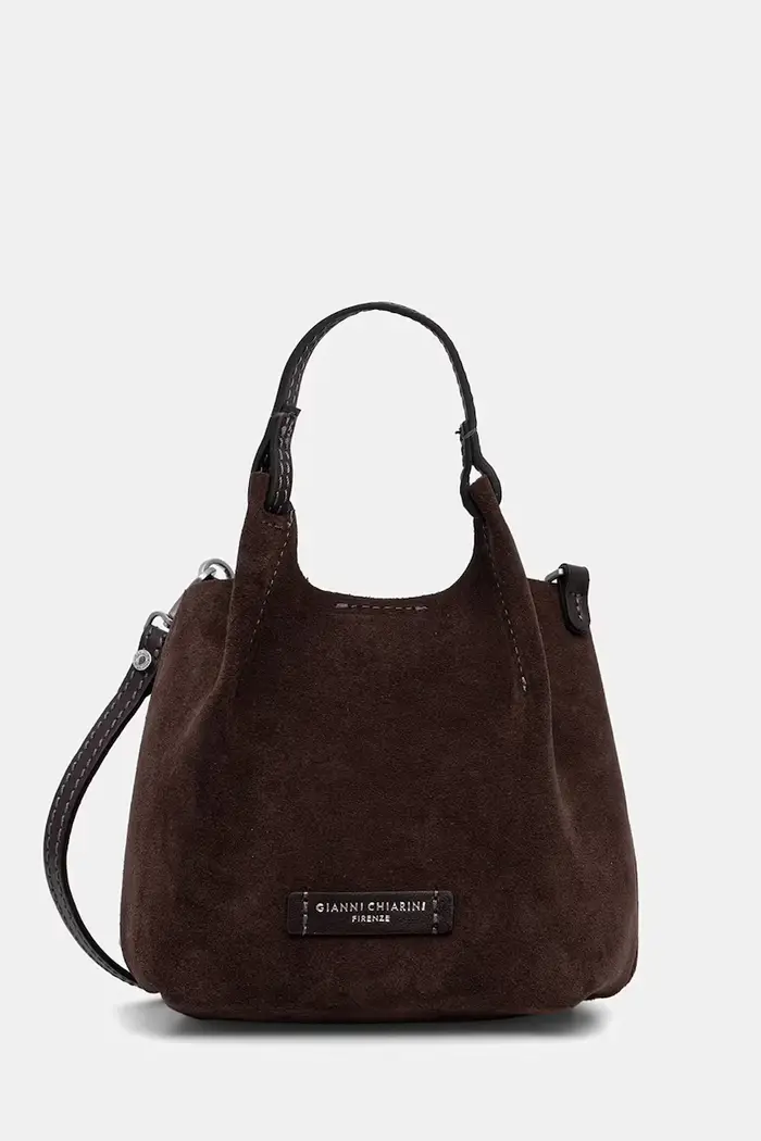 Gianni Chiarini borsa a tracollo da donna in camoscio DUA Marrone