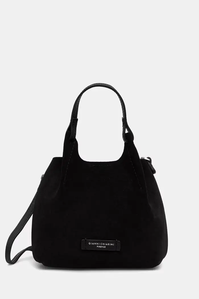 Gianni Chiarini borsa a tracollo da donna in camoscio DUA Nero