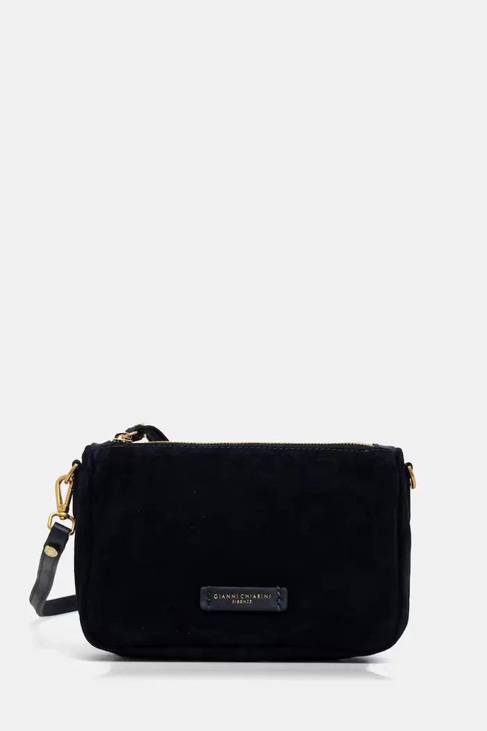 Gianni Chiarini borsa a tracollo da donna in camoscio NORA POUCH Blu navy