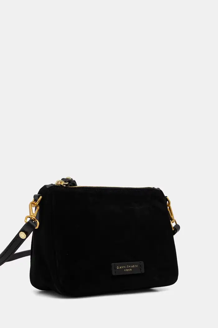 Gianni Chiarini borsa a tracollo da donna in camoscio NORA POUCH Nero