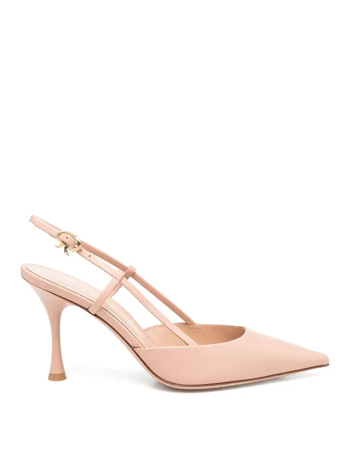 Gianvito Rossi Décolleté in pelle Rosa Chiaro