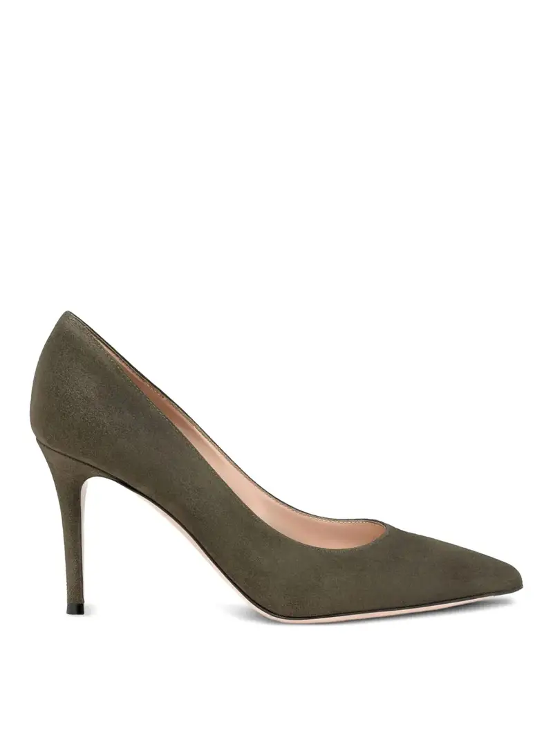 Gianvito Rossi Gianvito 85 pompe in pelle scamosciata Verde Scuro