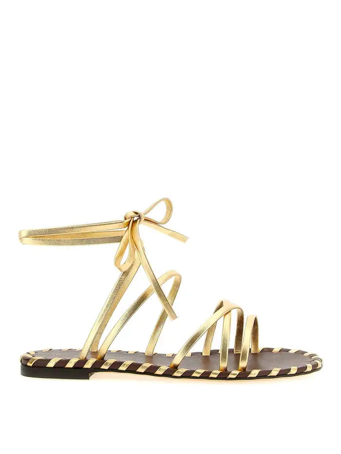 Gianvito Rossi Sandali in nappa Oro