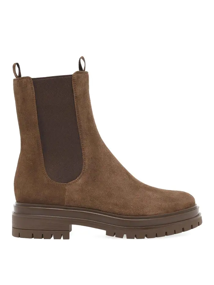 Gianvito Rossi Stivali Chester in pelle scamosciata Marrone