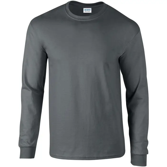 Gildan T-shirts a maniche lunghe Ultra Grigio