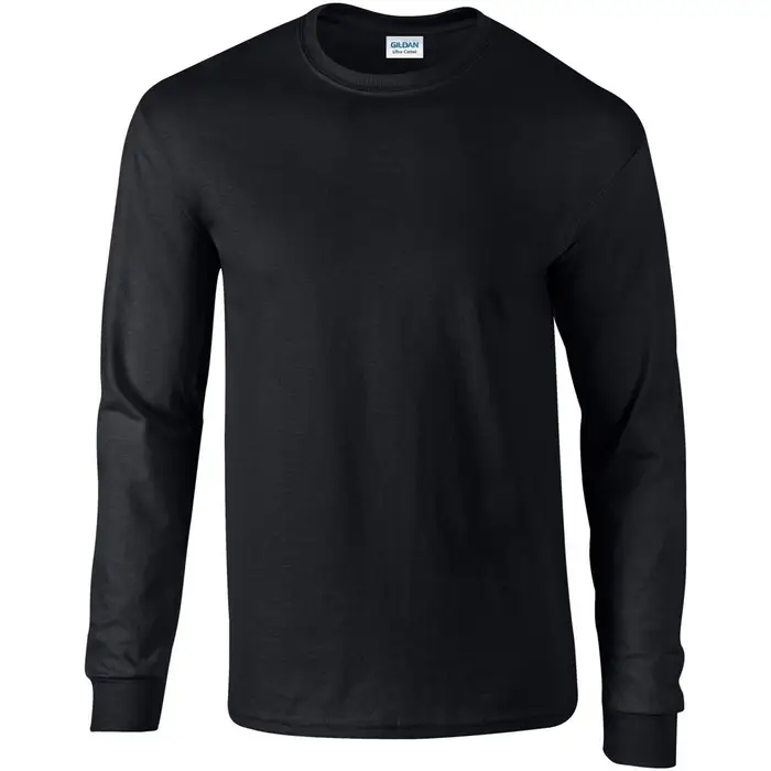Gildan T-shirts a maniche lunghe Ultra Nero