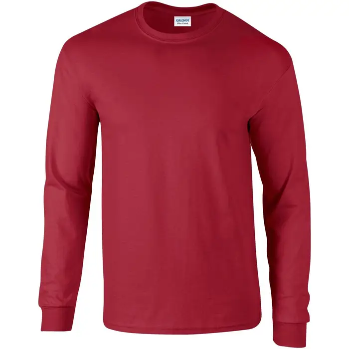 Gildan T-shirts a maniche lunghe Ultra Rosso