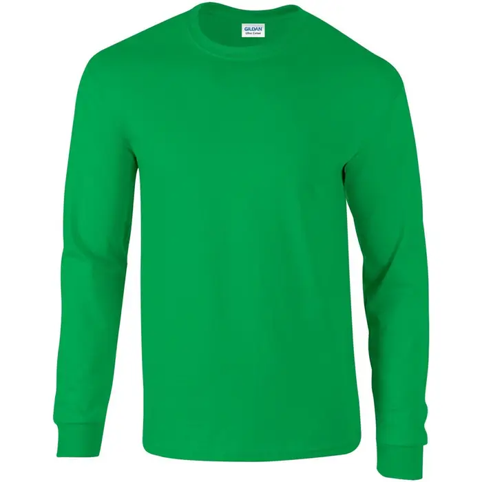 Gildan T-shirts a maniche lunghe Ultra Verde