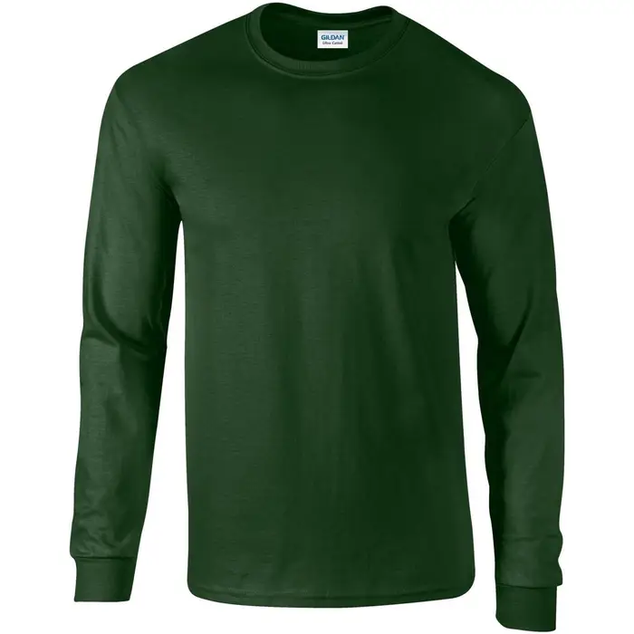 Gildan T-shirts a maniche lunghe Ultra Verde