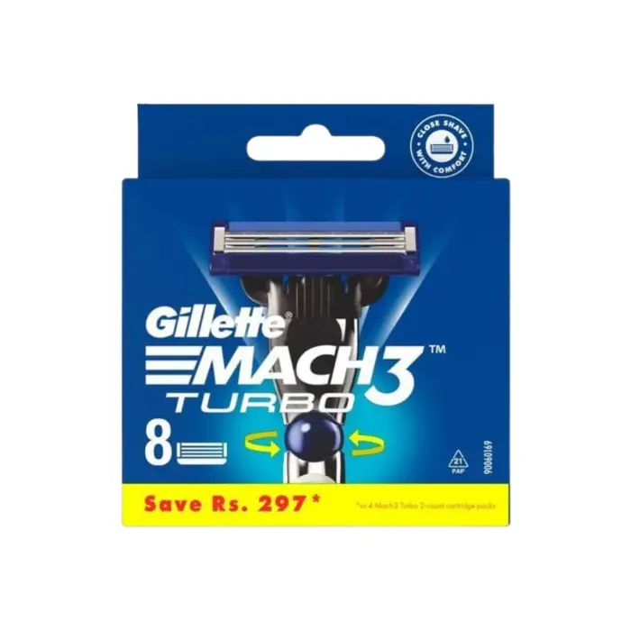 Gillette Mach 3 Turbo - Testata di ricambio formato da 8 testine