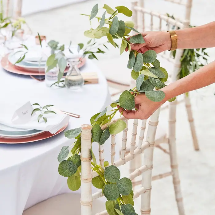 Ginger Ray BR-307 Botanical Wedding Eucalyptus Garland Verde