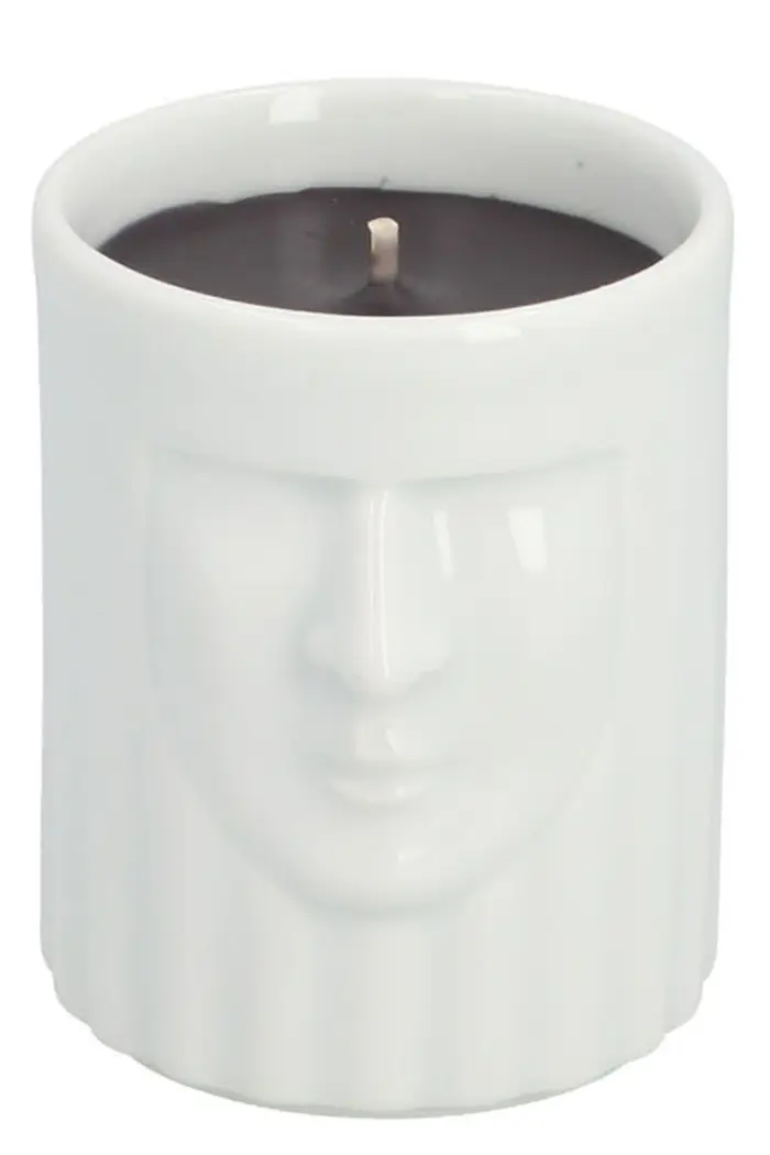 GINORI 1735 Candela La Dama Black Stone 284 Gr Bianco